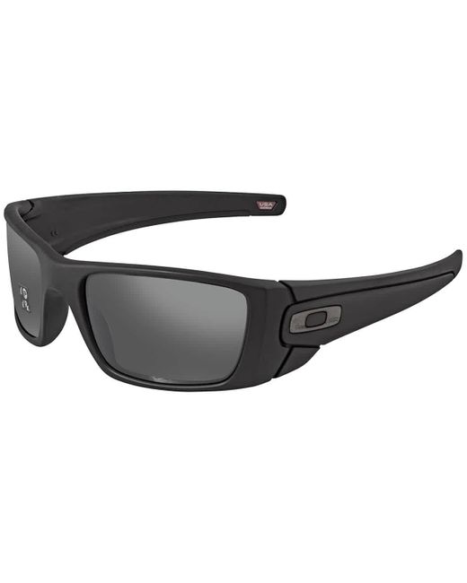 Oakley Gray Fuel Cell Polarized Black Iridium Wrap Sunglasses Oo9096 9096b3 60 for men