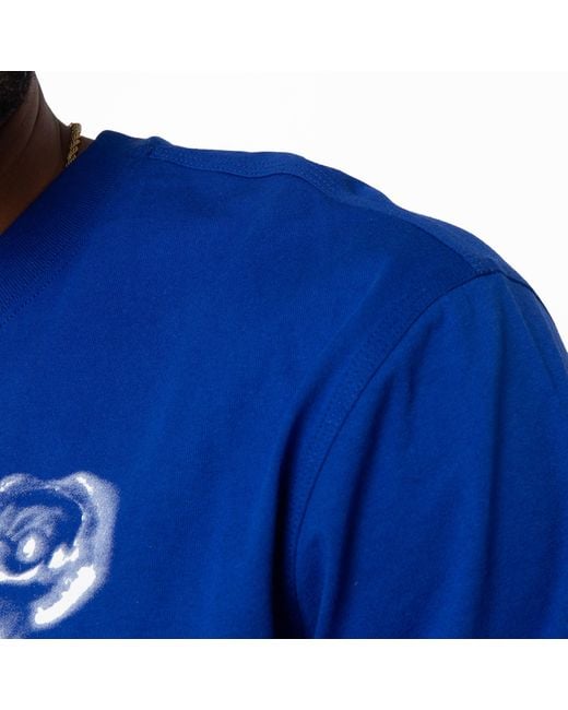 Burberry Blue Rose Cotton Long-Sleeved T-Shirt for men