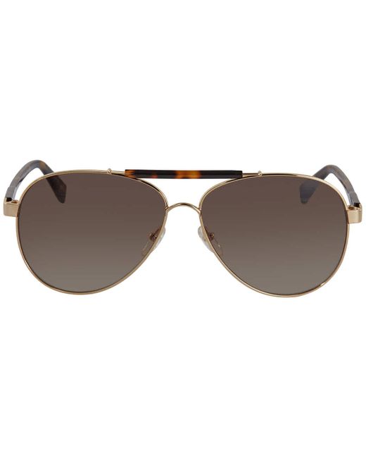 Longchamp Brown Pilot Sunglasses Lo109s 214 61