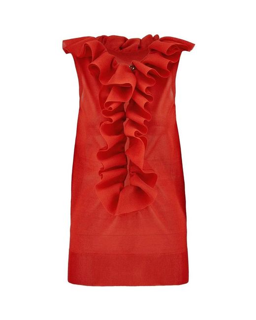 Ferragamo Red Without Sleeves Fantasy-Neck for men