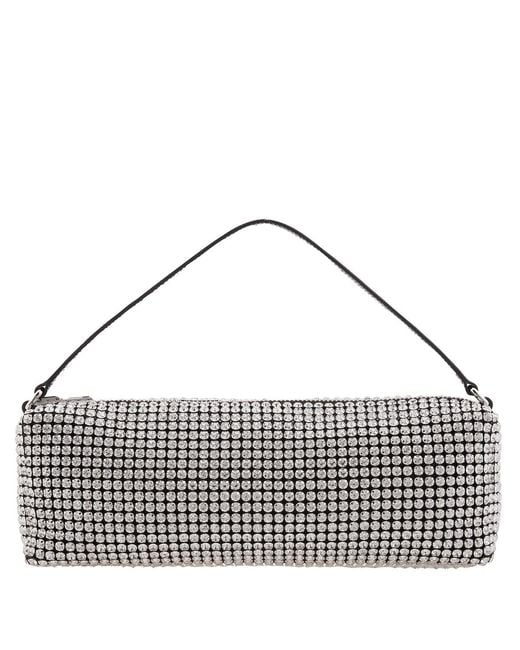 T By Alexander Wang Metallic Rhinestone Mesh Heiress Soft Bag