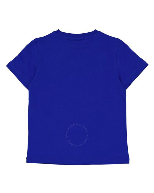 Save The Duck Blue Kids Cyber Smiley Logo Print T-shirt