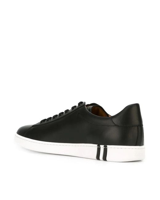 Bally Black Asher Low Top Leather Sneaker for men