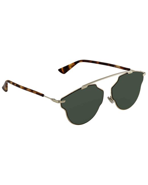 Dior So Real Pop Green Aviator Ladies Sunglasses Sorealpop 3yg/qt