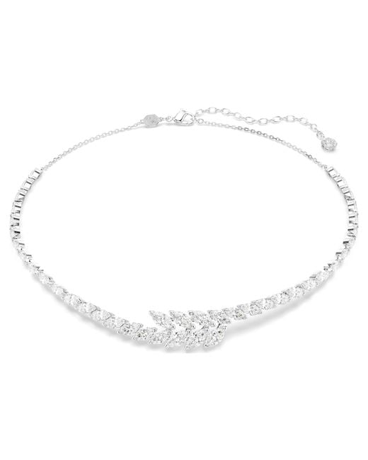 Swarovski Metallic Mesmera Necklace, Marquise Cut, Rhodium Plated