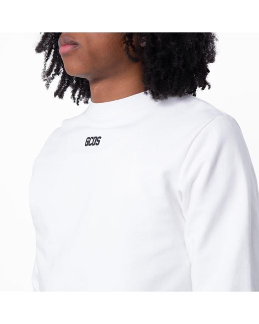 Gcds White Long Sleeve Sweatshirt for men