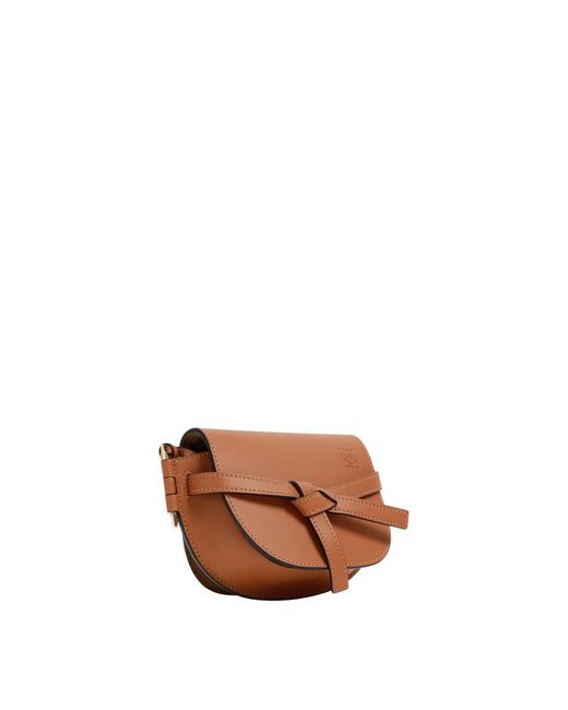 Loewe Brown Soft Calfskin Gate Dual Mini Bag