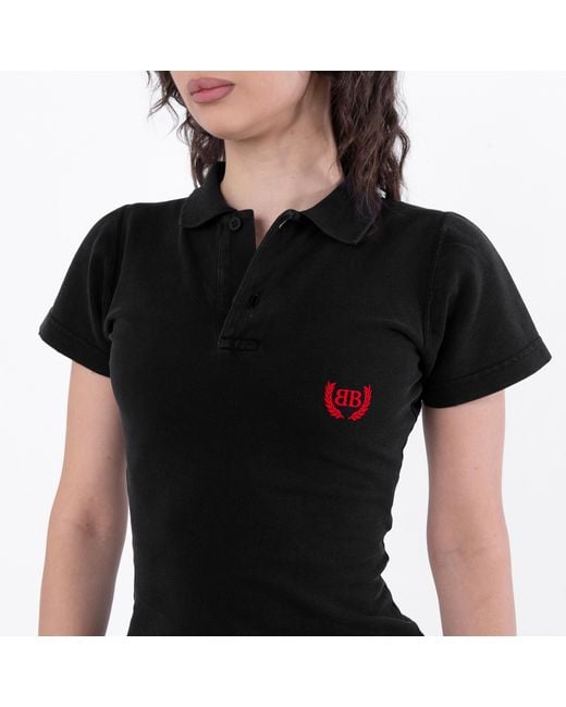 Balenciaga Black Polo-Style Mini Cotton Dress