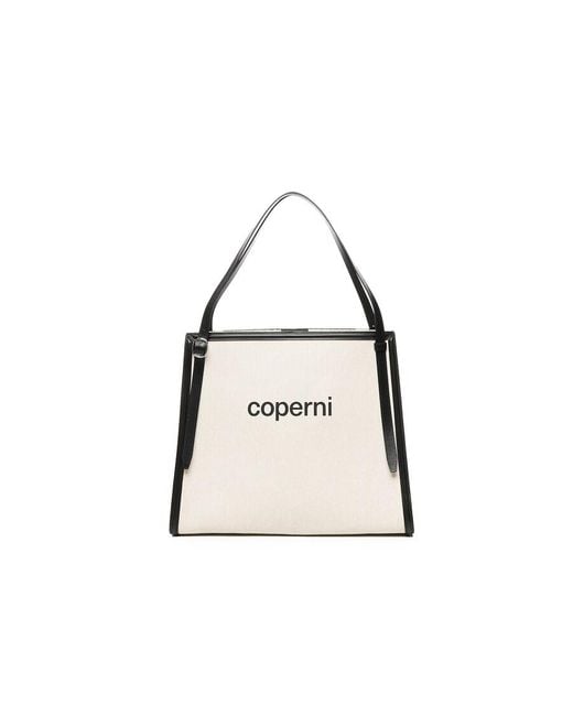 Coperni White Logo Tote Bag
