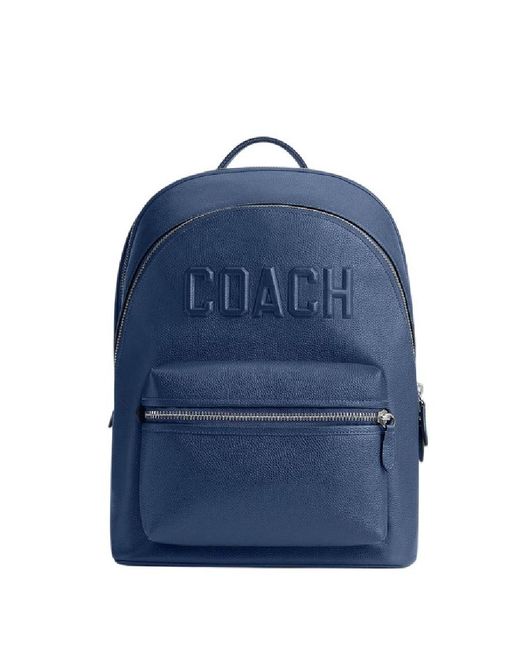 COACH Blue Charter Backpack With Graphic Logo for men