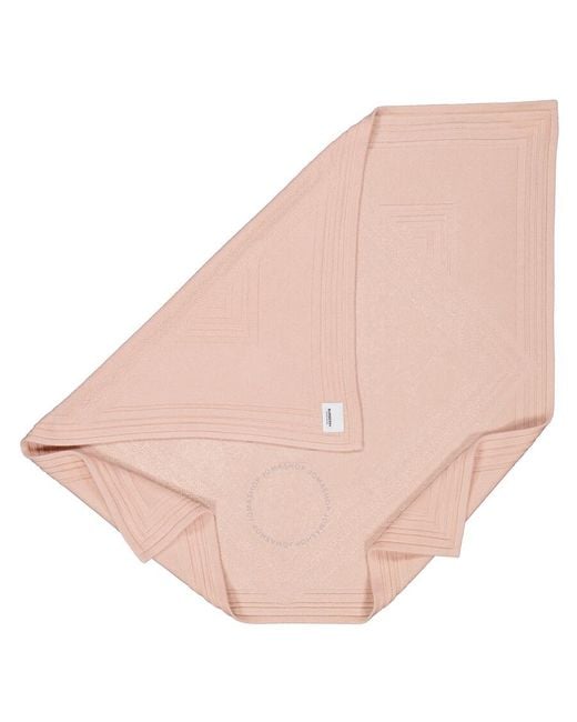 Burberry Pink Cashmere Tb Monogram Diamond Baby Blanket