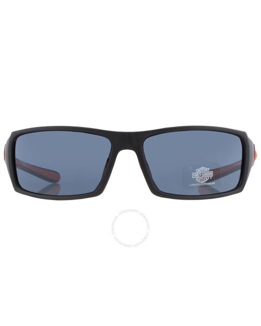 Harley Davidson Blue Smoke Wrap Sunglasses Hd0661s 02a 62 for men