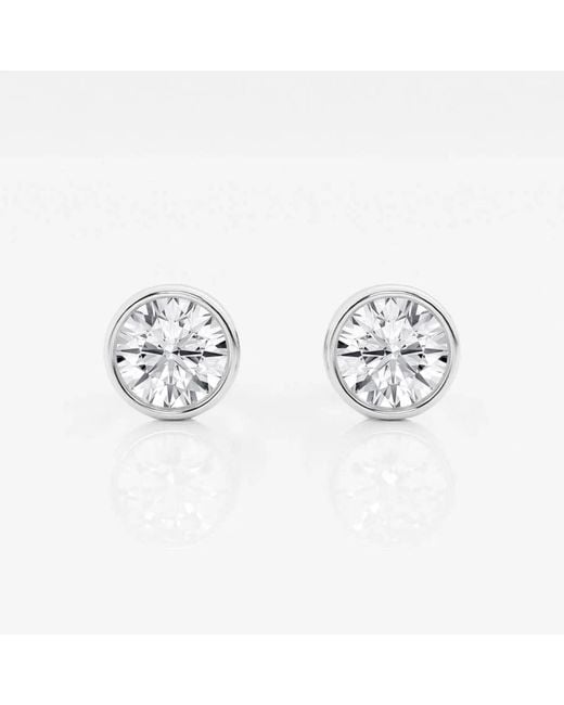 Brilliant Diamond Metallic 14Kt 1.50 Carat Lab Grown Diamond Stud Earrings For