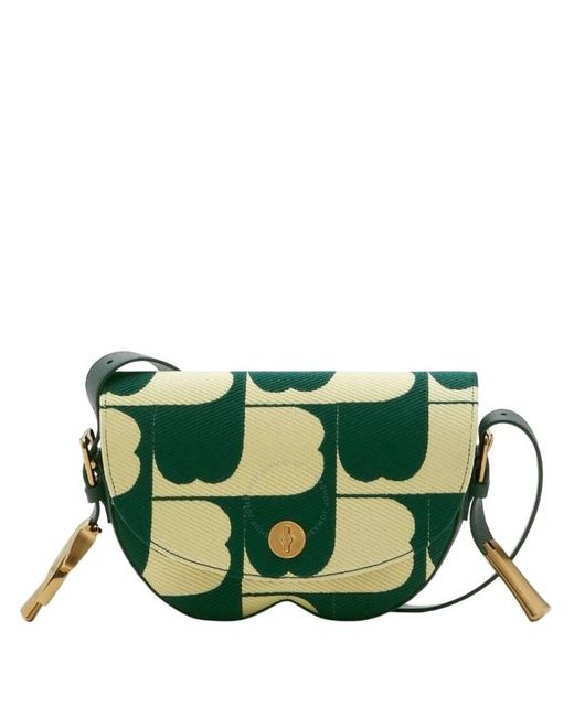 Burberry Green Chess Satchel Cotton Crossbody Bag