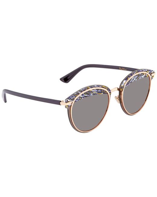 Dior Gray Grey Round Ladies Sunglasses Offset1 9n7/2k 62