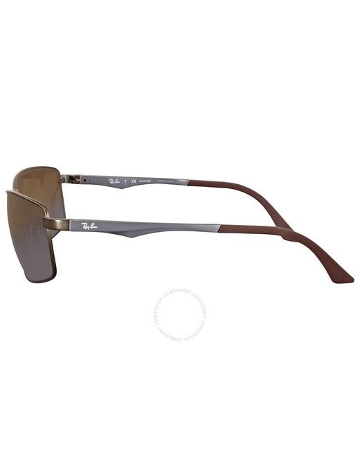 Ray-Ban Brown Gradient Rectangular Sunglasses Rb3498 029/t5 for men