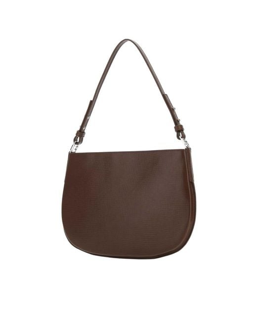 By Far Brown Leather Issa Shoulder Bag