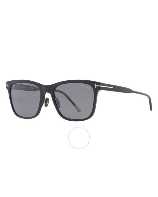 Tom Ford Gray Polarized Smoke Square Sunglasses Ft0955-d 01d 57 for men