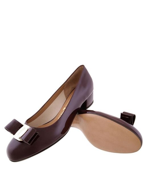 Ferragamo Brown Ferragamo Vara Ornament Pumps
