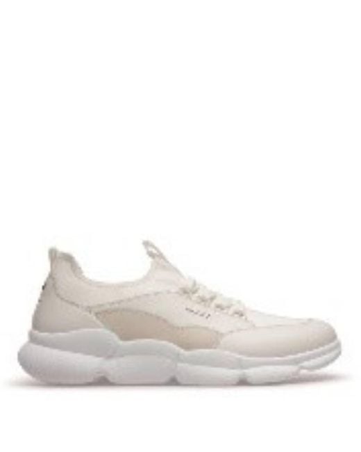 Bally White Passe-Partout Synthetic Fabric Sneakers, Brand Size 43 (Us for men