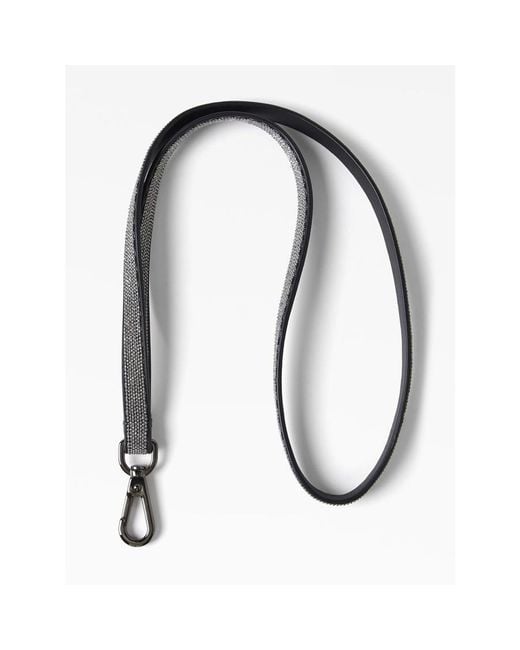 Brunello Cucinelli Black Rutenio Metal Chain Strap
