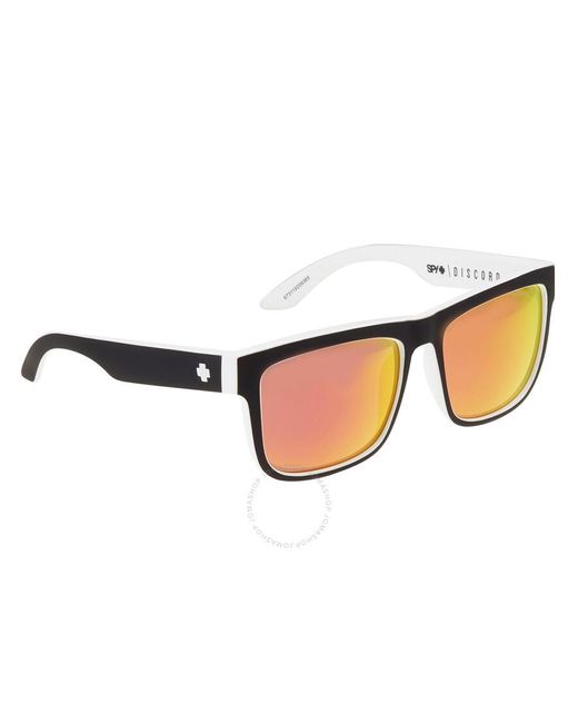 Spy Brown Discord Hd Plus Gray Green With Red Spectra Square Sunglasses 673119209365 for men
