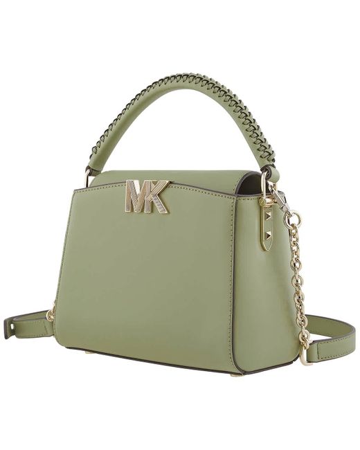 Michael Kors Karlie Small Leather Crossbody Bag in Pale Blue 