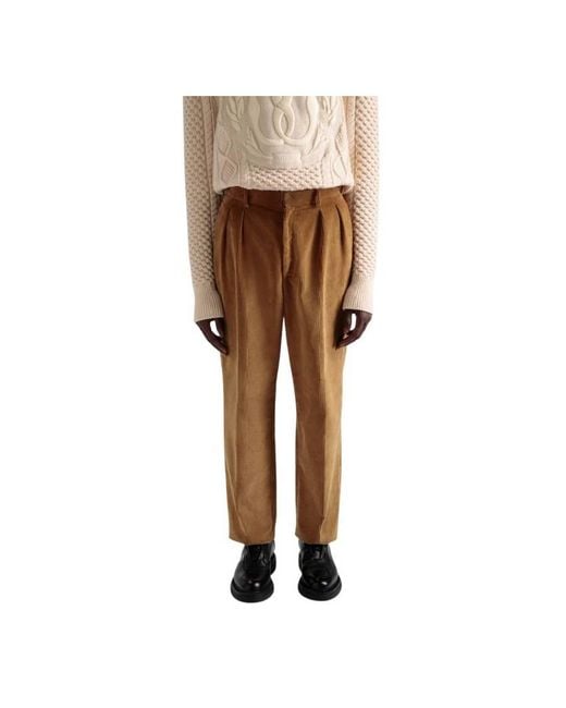 Bally Brown Corduroy Cotton Tailored Pants, Brand Size 48 Waist for men