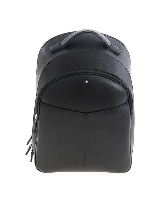 Montblanc Black Sartorial Medium Saffiano Leather Backpack