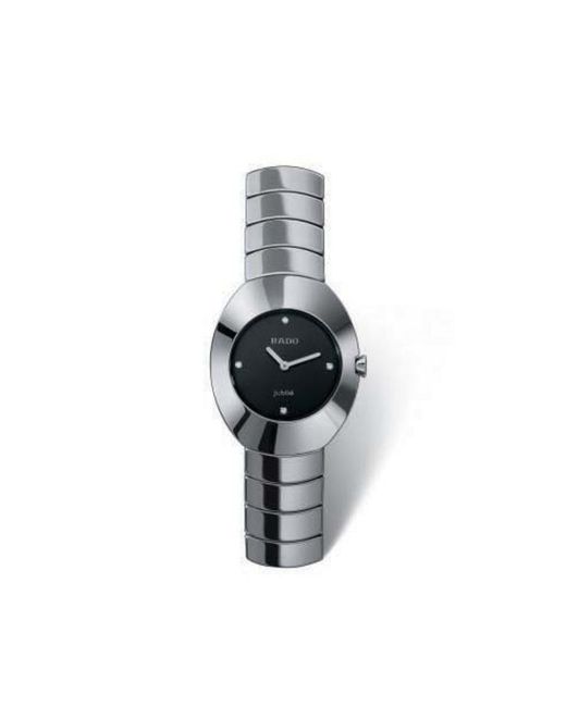 Rado Gray Ovation Quartz Diamond Black Dial Watch