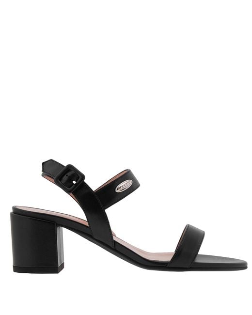 Bally Black Carlas 55 Leather Heeled Sandals, Brand Size 37.5 Us
