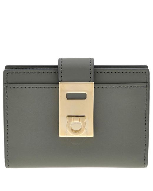 Ferragamo Natural Portacarte Hug Leather Cardholder