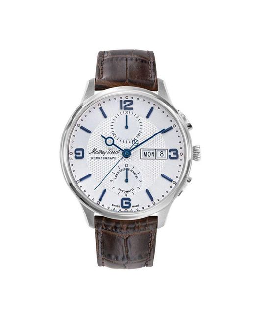 Mathey-Tissot Metallic Edmond Chrono Automatic Chronograph White Dial Watch for men