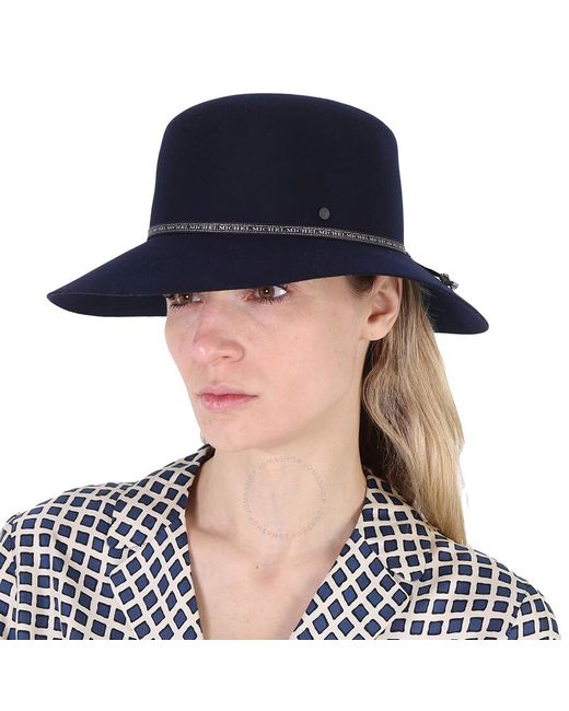 Maison Michel Blue Navy New Kendal On The Go Hat