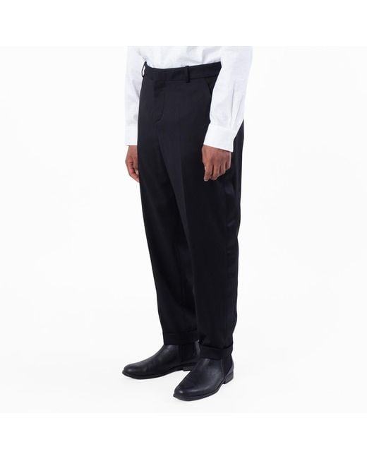Balmain Blue Tailored Trousers With Satin Side Stripes, Brand Size 50 (Waist for men