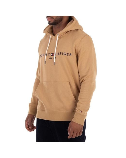 Tommy Hilfiger Natural Logo Embroidery Hoody for men