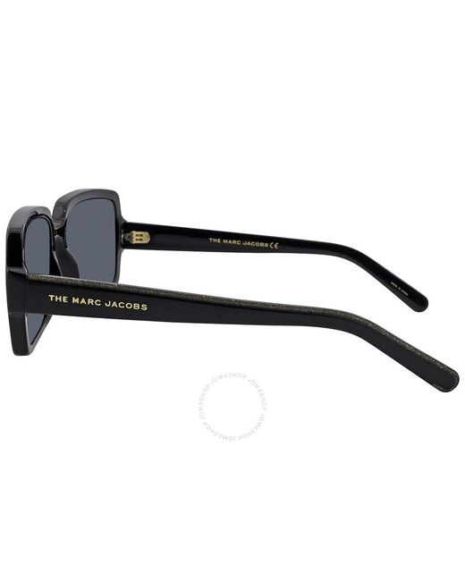 Marc Jacobs Blue Grey Rectangular Sunglasses