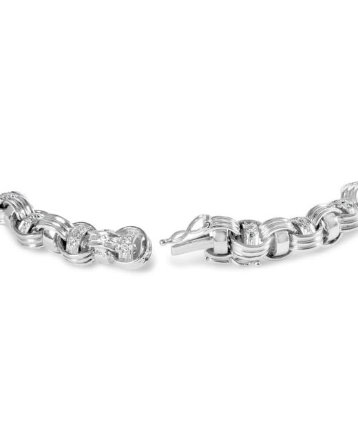Haus of Brilliance Metallic 14K 1/2 Cttw Diamond Knotted Byzantine Link Bracelet (H-I Color, I2-I3 Clarity)
