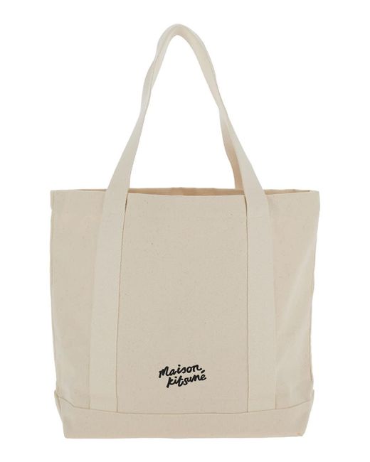 Maison Kitsuné White Totes