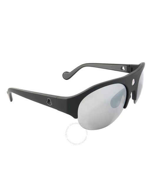 Moncler Gray Mirrored Smoke Oval Sunglasses Ml0050 02c 60