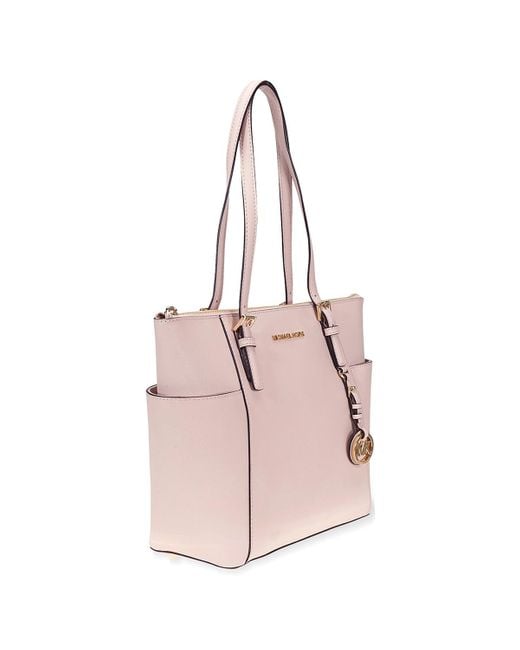 Michael Kors Jet Set Saffiano Leather Tote -soft in Pink