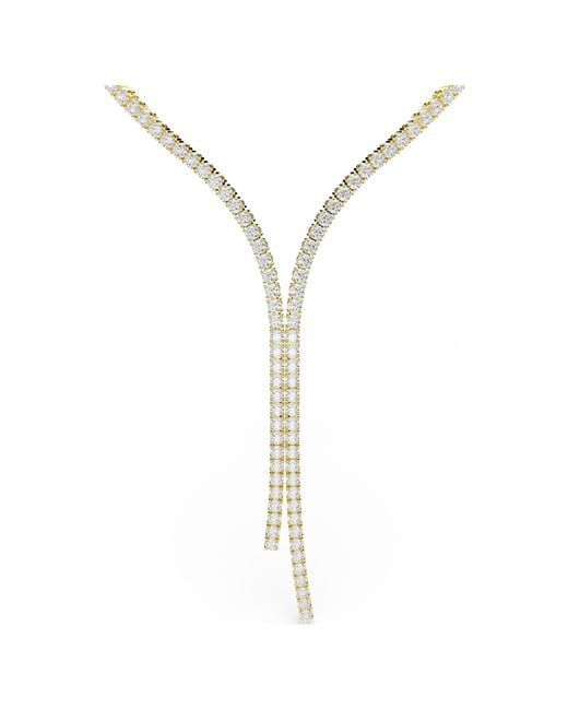 Swarovski Metallic Matrix 18K Plated Y Necklace for men