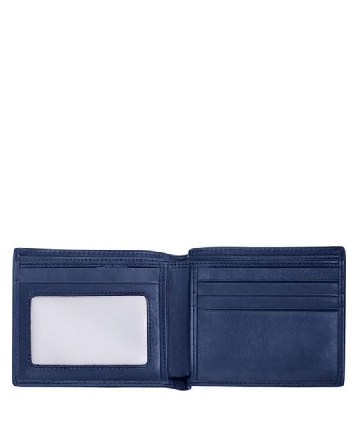 Breed Blue Locke Genuine Leather Bi-Fold Wallet for men