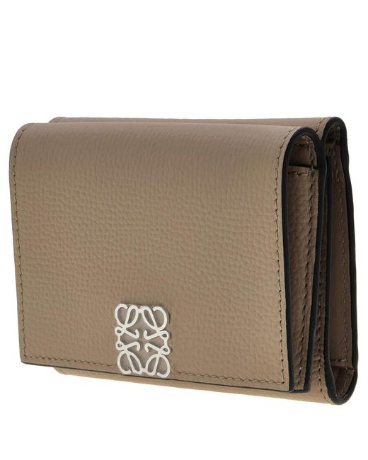 Loewe Natural Anagram Trifold Wallet