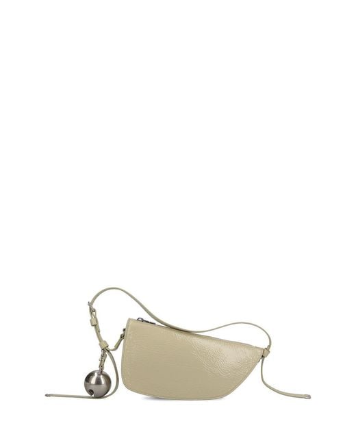 Burberry White ‘Shield Mini’ Shoulder Bag