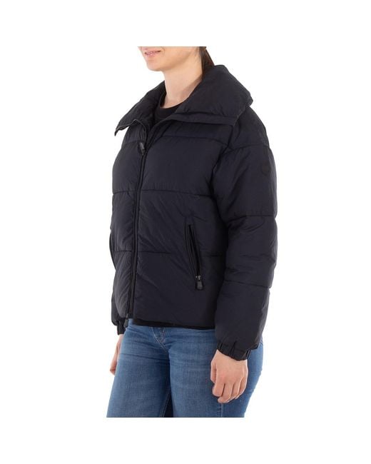 Save The Duck Black Hina High-Rise Stand Collar Jacket, Brand Size 0