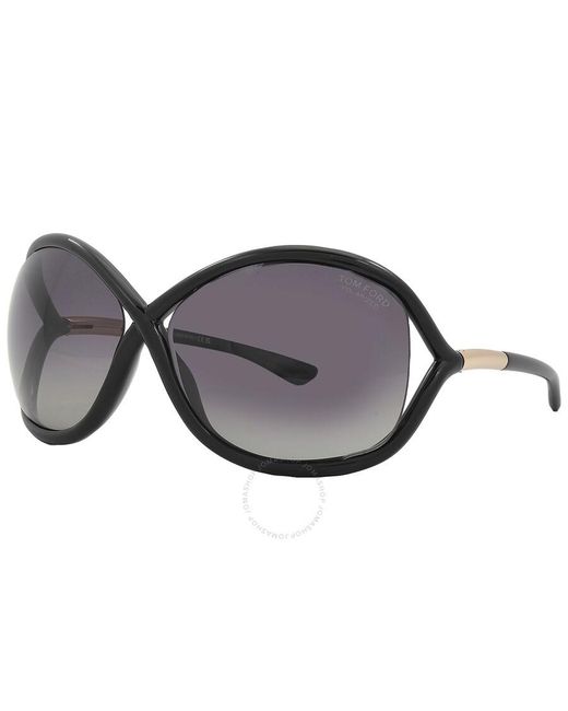 Tom Ford Gray Whitney Smoke Polarized Butterfly Sunglasses Ft0009 01d 64