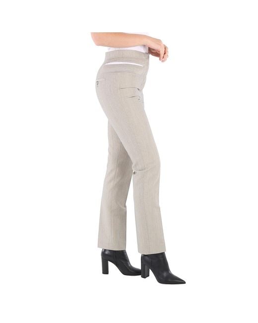 Burberry Natural Technical Wool Reconstructed Trousers, Brand Size 6 (Us