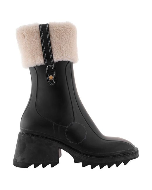 Chloé Black Betty Ankle Rain Boots, Brand Size 40 Us
