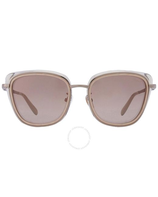 Chopard Brown Yellow Mirror Gradient Silver Cat Eye Sunglasses Schd40s 594g 56